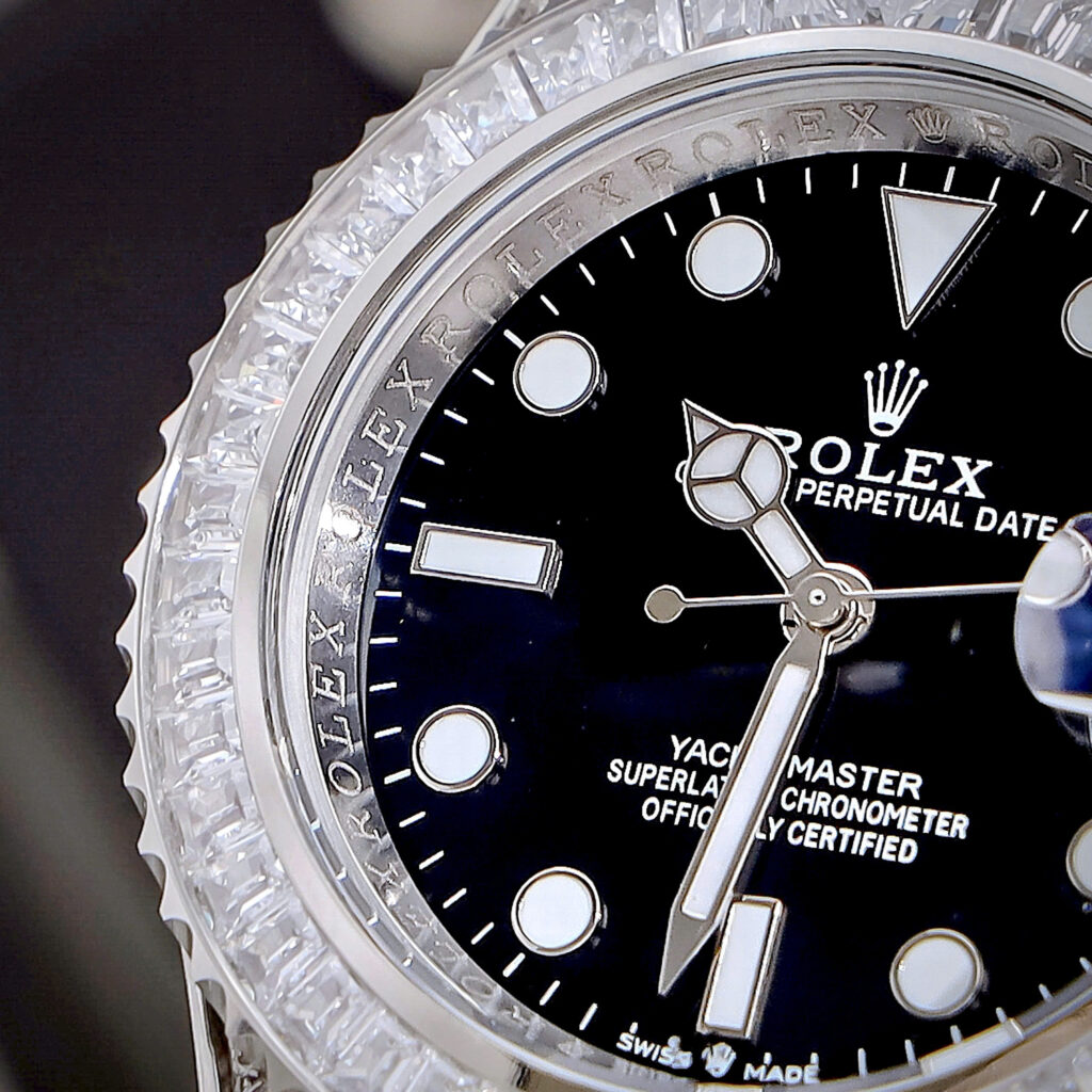 Đồng hồ Rolex nam Submariner đính full đá máy cơ nhật giá rẻ fake cao cấp 40mm