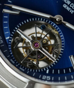 Đồng hồ Vacheron Constantin 6000V Replica 11 màu xanh blue dây da 42,5mm (2)