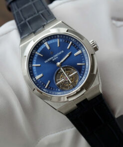 Đồng hồ Vacheron Constantin 6000V Replica 11 màu xanh blue dây da 42,5mm (2)