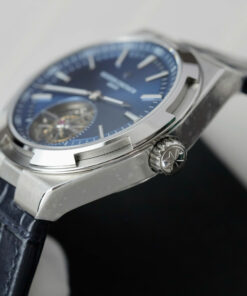 Đồng hồ Vacheron Constantin 6000V Replica 11 màu xanh blue dây da 42,5mm (2)