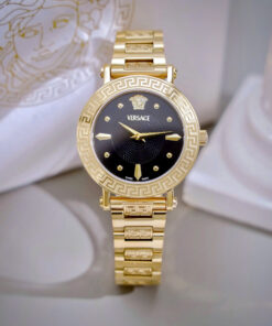 Đồng hồ nữ Versace Greca Lady vàng gold dây kim loại like auth 36mm