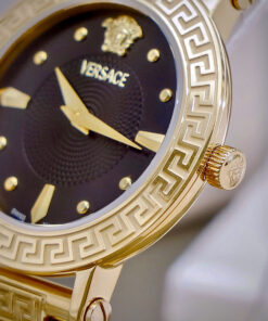 Đồng hồ nữ Versace Greca Lady vàng gold dây kim loại like auth 36mm