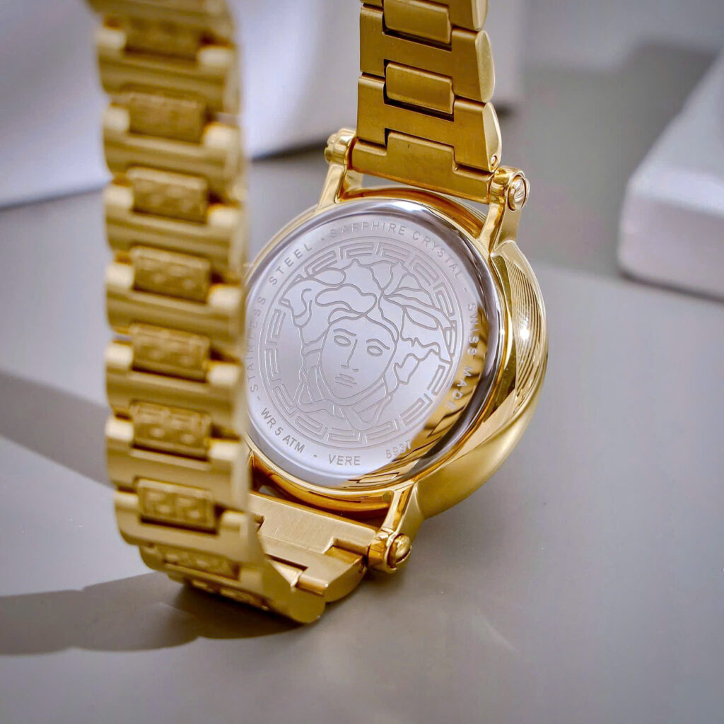 Đồng hồ nữ Versace Greca Lady vàng gold dây kim loại like auth 36mm