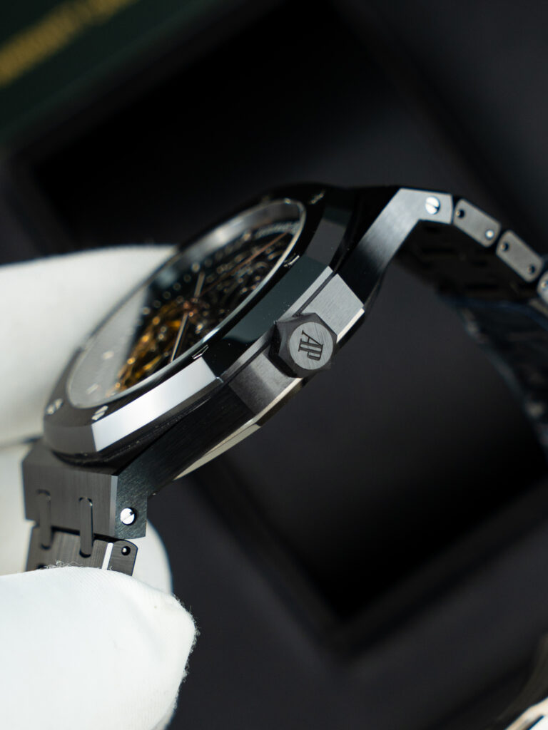 Đồng hồ Audemars Piguet Replica 11 Royal Oak 15416 vỏ gốm đen mặt lộ cơ nhà máy THB 41mm (2)