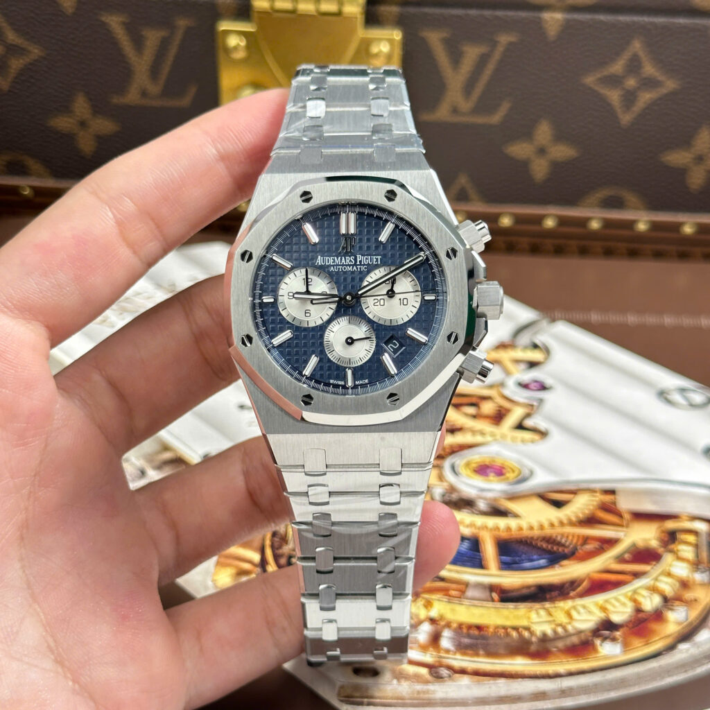 Đồng hồ Audemars Piguet Replica 11 Royal Oak Chronograph 26331ST mặt xanh dương máy mỏng chuẩn Auth 41mm (2)