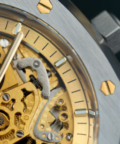 Đồng hồ Audemars Piguet Royal Oak Openworked 15407 Rep 11 mặt màu vàng lộ cơ nhà máy THB 41mm (2)