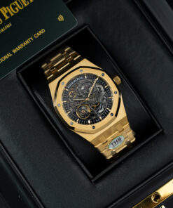 Đồng hồ Audemars Piguet Royal Oak Openworked 15407 Replica 11 mạ vàng mặt lộ cơ xưởng THB 41mm (2)