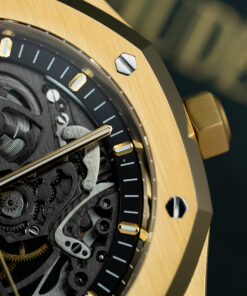 Đồng hồ Audemars Piguet Royal Oak Openworked 15407 Replica 11 mạ vàng mặt lộ cơ xưởng THB 41mm (2)