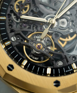 Đồng hồ Audemars Piguet Royal Oak Openworked 15407 Replica 11 mạ vàng mặt lộ cơ xưởng THB 41mm (2)