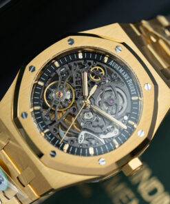 Đồng hồ Audemars Piguet Royal Oak Openworked 15407 Replica 11 mạ vàng mặt lộ cơ xưởng THB 41mm (2)