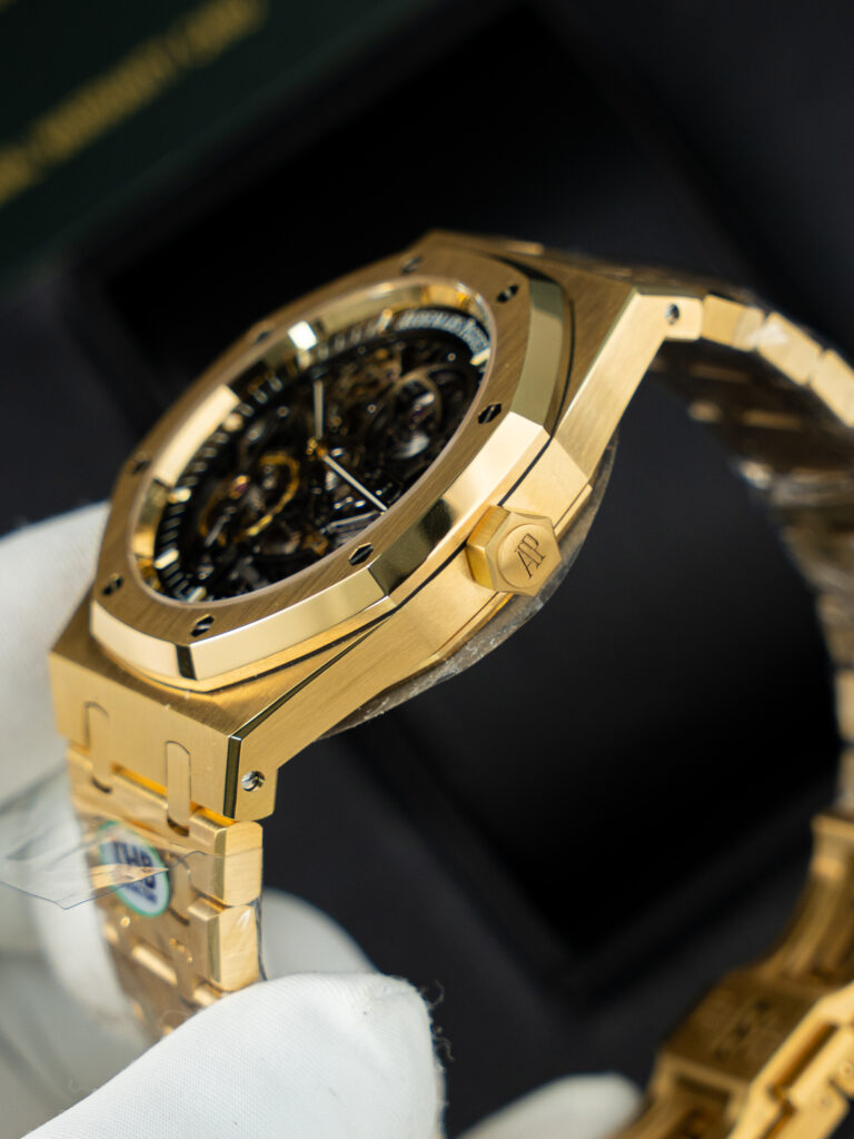 Đồng hồ Audemars Piguet Royal Oak Openworked 15407 Replica 11 mạ vàng mặt lộ cơ xưởng THB 41mm (2)