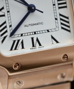 Đồng hồ Cartier Santos Replica 11 nữ mặt trắng mạ vàng hồng xưởng BV 35 (2)
