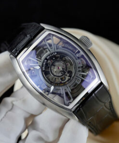 Đồng hồ Franck Muller Replica 11 Curvex CX Grand Central máy tourbillon dây cao su 42x56mm (2)