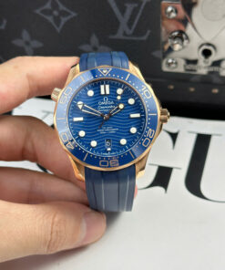 Đồng hồ Omega Seamaster Diver 300M Replica 11 màu xanh dương máy Thụy Sỹ xưởng VS 42mm (2)