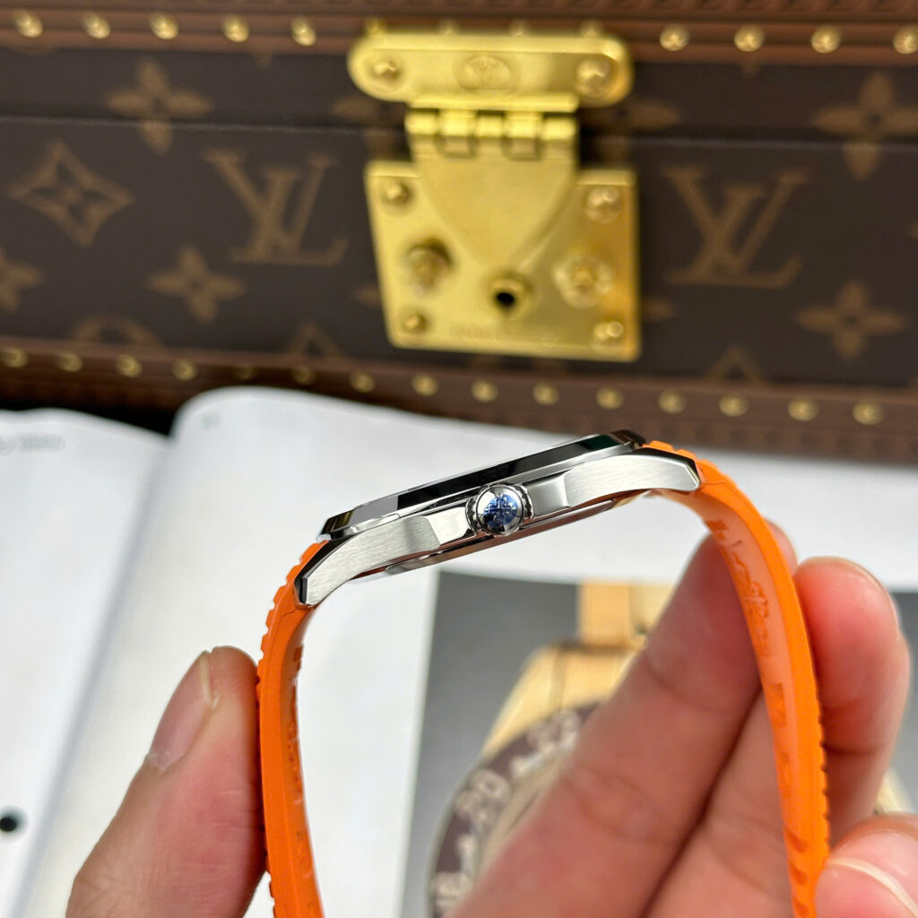 Đồng hồ Patek Philippe Aquanaut 5167 Rep 11 mặt xám dây cam nhà máy BBF tinh chỉnh 40mm (2)