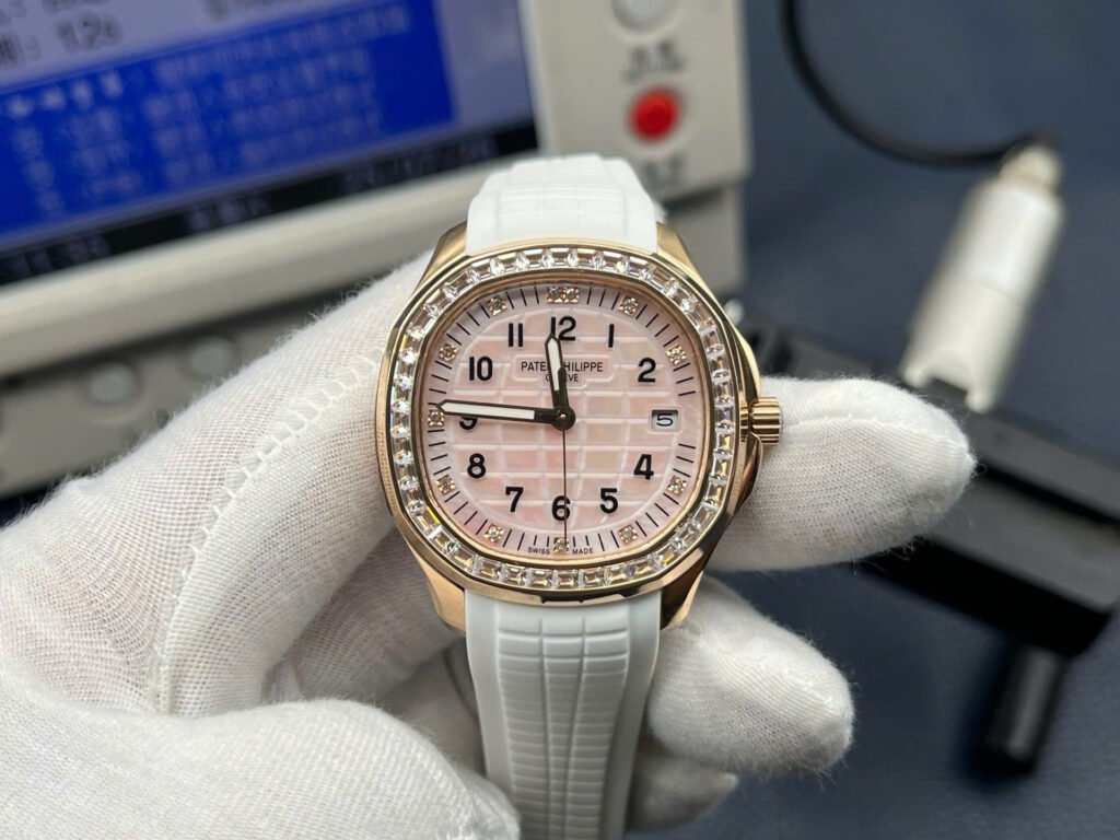 Đồng hồ Patek Philippe Aquanaut 5268R màu trắng replica cao cấp máy cơ xưởng PPF 38,8mm (9)
