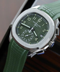 Đồng hồ Patek Philippe Aquanaut 5968G Replica 11 màu xanh kaki dây cao su 42 (2)