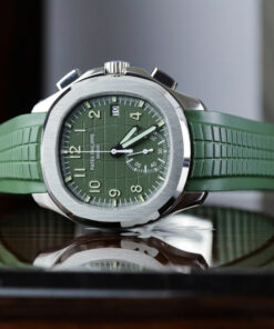 Đồng hồ Patek Philippe Aquanaut 5968G Replica 11 màu xanh kaki dây cao su 42 (2)