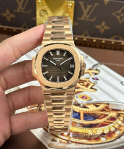 Đồng hồ Patek Philippe Nautilus 5711 Rep 11 mặt nâu mạ vàng hồng xưởng BBF 40mm (2)