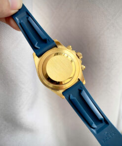 Đồng hồ Rolex Daytona Cosmograph vàng gold dây cao su xanh fake 11 40mm