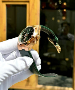 Đồng hồ Vacheron Constantin Rep 11 Overseas Dual Time 7900V màu xanh lá cây dây da 41mm (2)