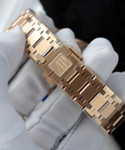 Đồng hồ Audemars Piguet Replica 11 Royal Oak Jumbo Extra-thin Openworked 16204 mạ vàng hồng mặt lộ cơ xưởng ZF 39mm (2)