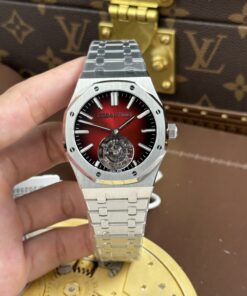 Đồng hồ Audemars Piguet Replica Royal Oak Selfwinding Flying Tourbillon 26730ST mặt số màu đỏ tía 41mm (2)