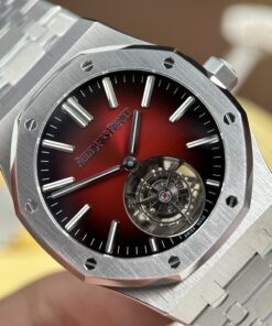 Đồng hồ Audemars Piguet Replica Royal Oak Selfwinding Flying Tourbillon 26730ST mặt số màu đỏ tía 41mm (2)
