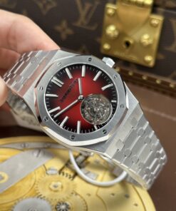 Đồng hồ Audemars Piguet Replica Royal Oak Selfwinding Flying Tourbillon 26730ST mặt số màu đỏ tía 41mm (2)