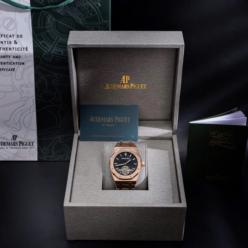 Đồng hồ Audemars Piguet Royal Oak Tourbillon nam vàng gold fake cao cấp 42mm