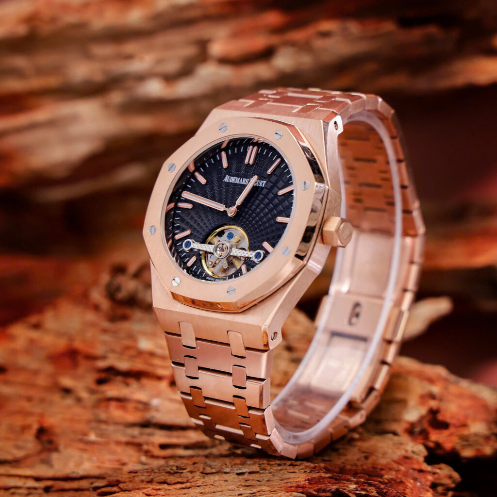 Đồng hồ Audemars Piguet Royal Oak Tourbillon nam vàng gold fake cao cấp 42mm