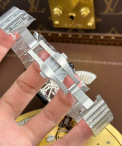 Đồng hồ Cartier Santos Replica 11 nam mặt lộ cơ viền xanh dương nhà máy MLF 39 (2)