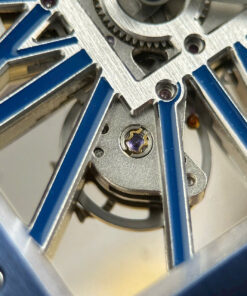 Đồng hồ Cartier Santos Replica 11 nam mặt lộ cơ viền xanh dương nhà máy MLF 39 (2)