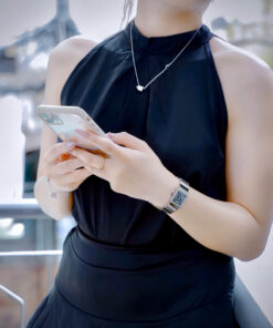 Đồng hồ Chanel Mademoiselle Ladies H0826 mặt vuông cọc số la mã like auth 22x23mm