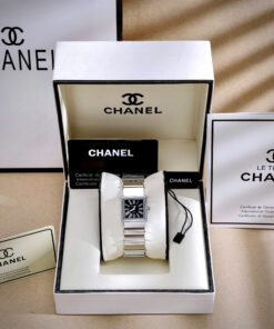 Đồng hồ Chanel Mademoiselle Ladies H0826 mặt vuông cọc số la mã like auth 22x23mm