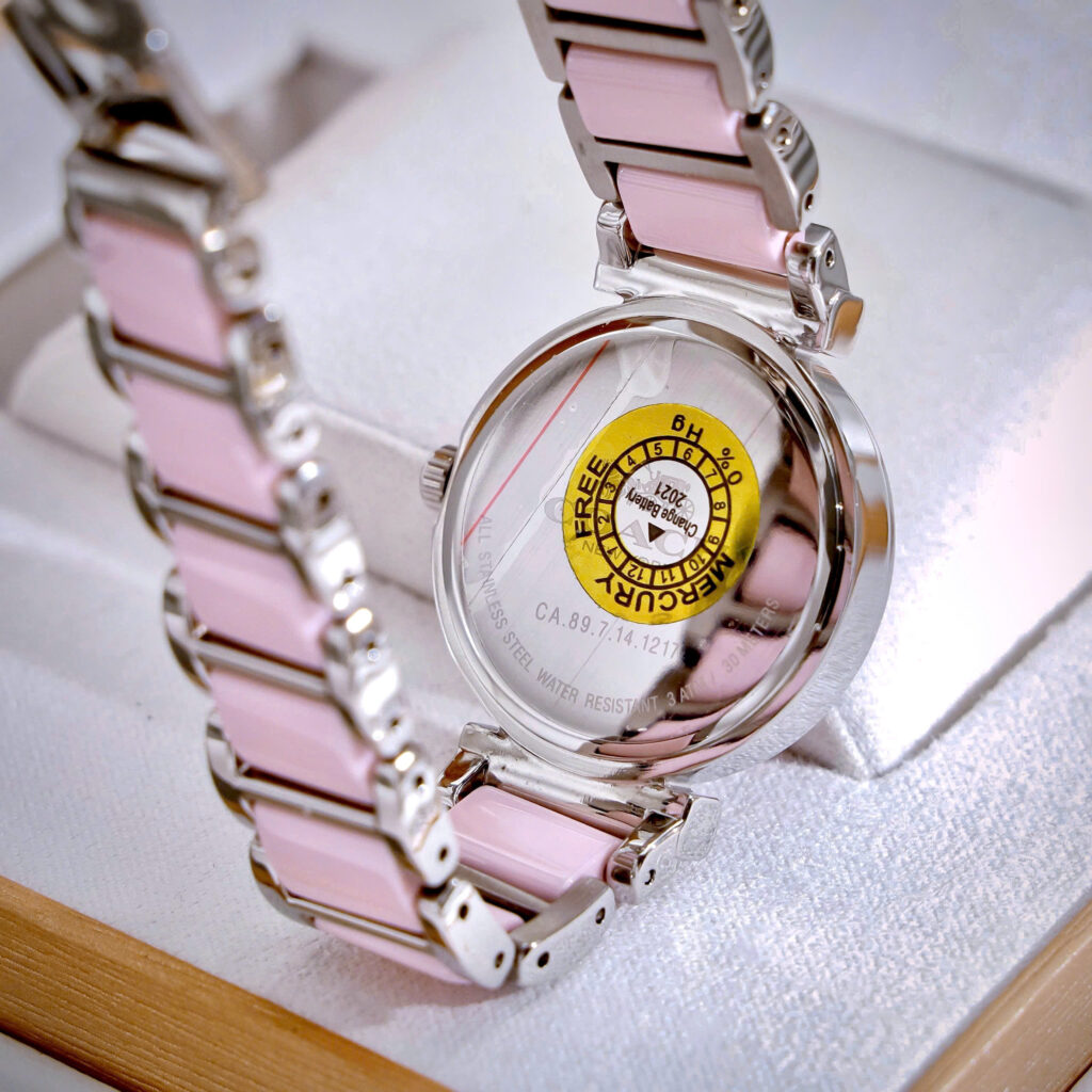 Đồng hồ Coach Tristent Purple nữ dây kim loại máy quazrt nhật like auth 30mm