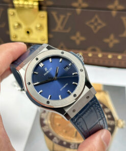 Đồng hồ Hublot Rep cao cấp Classic Fusion Titanium mặt xanh dương máy cơ Thụy Sỹ xưởng JJZ 42mm (2)
