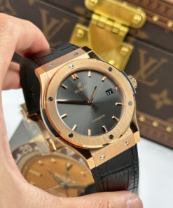Đồng hồ Hublot nam Replica 11 Classic Fusion King Gold mặt xám máy cơ Thụy Sỹ xưởng JJZ 42mm (2)