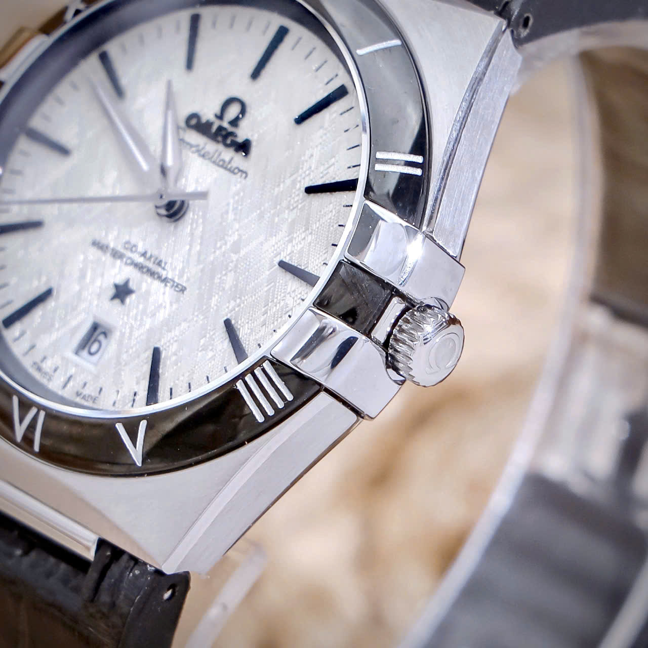 Đồng hồ Omega Constellation nam máy cơ nhật giá rẻ fake cao cấp 41mm (2) Đồng hồ Omega Constellation nam máy cơ nhật giá rẻ fake cao cấp 41mm