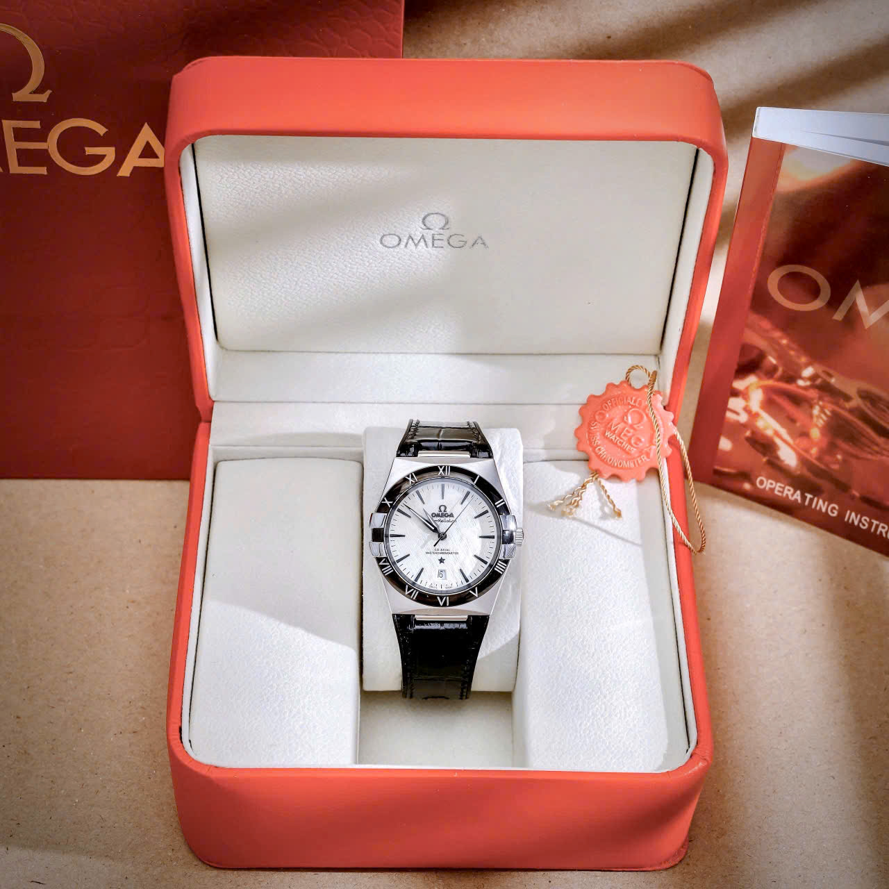 Đồng hồ Omega Constellation nam máy cơ nhật giá rẻ fake cao cấp 41mm (6) Đồng hồ Omega Constellation nam máy cơ nhật giá rẻ fake cao cấp 41mm