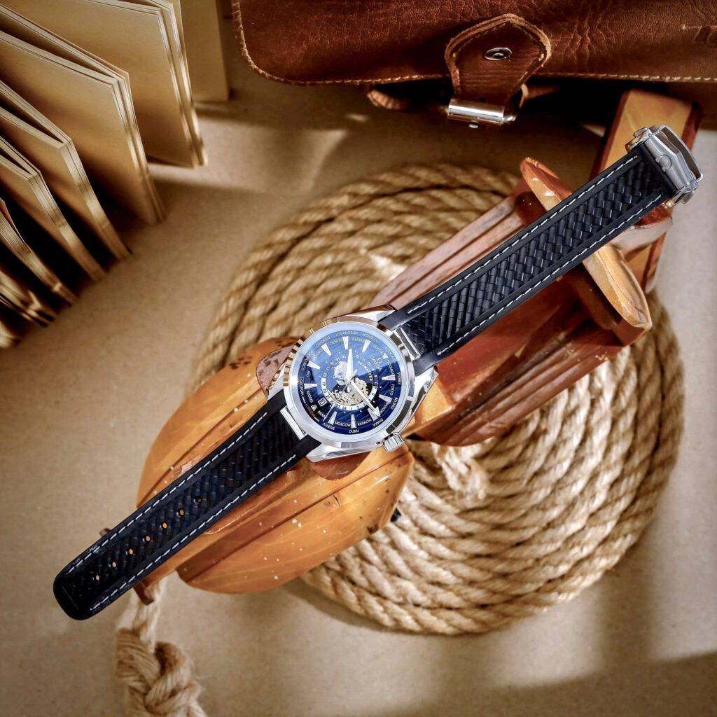 Đồng hồ Omega Seamaster Aqua Terra dây cao su đen fake cao cấp 42mm