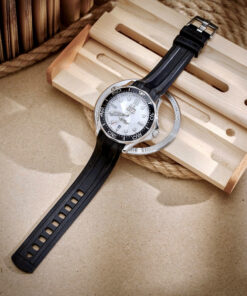 Đồng hồ Omega Seamaster Nam dây cao su mặt trắng máy cơ nhật giá rẻ 42mm