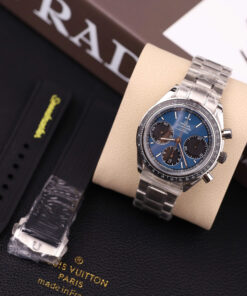 Đồng hồ Omega Speedmaster Racing Chronograph Replica 11 mặt xanh dương dây kim loại 40mm (2)