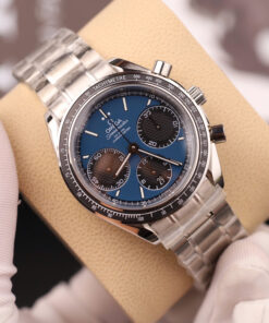 Đồng hồ Omega Speedmaster Racing Chronograph Replica 11 mặt xanh dương dây kim loại 40mm (2)