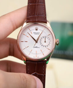Đồng hồ Rolex Cellini 50515 Chế Tác bọc vàng thật 18K mặt trắng 39mm (2)