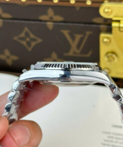 Đồng hồ Rolex Day-Date Rep 1 1 mặt trắng cọc số la mã nặng 186 gram xưởng QF 40mm (2)