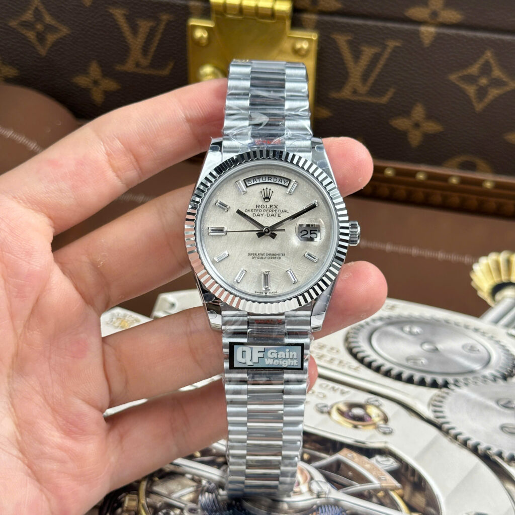 Đồng hồ Rolex Day-Date Replica 11 mặt thiên thạch nặng 186 grams nhà máy QF 40mm (2)