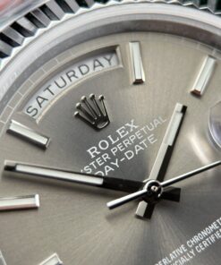 Đồng hồ Rolex Day-Date Replica cao cấp mặt xám nặng 186 grams nhà máy QF 40mm (14)