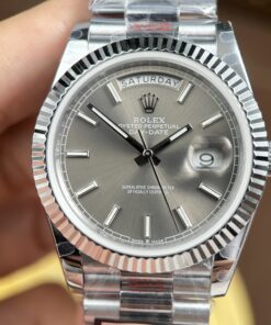 Đồng hồ Rolex Day-Date Replica cao cấp mặt xám nặng 186 grams nhà máy QF 40mm (14)