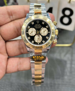 Đồng hồ Rolex Daytona 126503 Replica 11 mặt đen dây đeo oyster nhà máy QF 40mm (2)